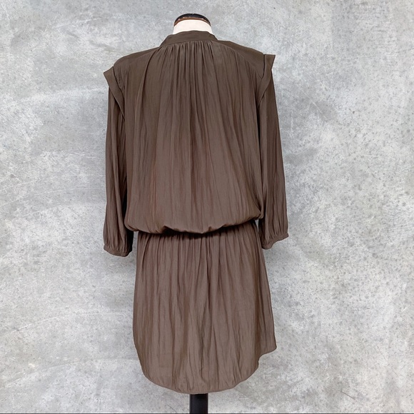 Olive Country Road Fluid Shirt Dress - AU 10 - Picture 10 of 15